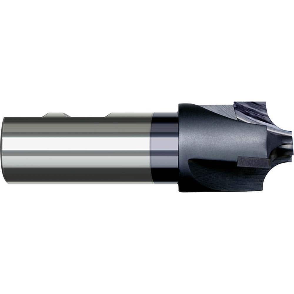 Harvey Tool - Corner Rounding End Mills; Material: Carbide Tipped ; Single or Double End: Single ; Radius (Inch): 3/8 ; Radius (Decimal Inch): 0.3750 ; Mill Diameter (Inch): 1-1/4 ; Mill Diameter (Decimal Inch): 1.2500 - Exact Industrial Supply