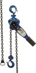 Value Collection - 1,500 Lb Lifting Capacity, 5' Lift Height, Lever Hoist - Made from Chain, 33 Lb Avg Pull to Lift Rated Load, 1 Chain - USA Tool & Supply