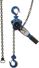Value Collection - 2,000 Lb Lifting Capacity, 10' Lift Height, Lever Hoist - Made from Chain, 46 Lb Avg Pull to Lift Rated Load, 1 Chain - USA Tool & Supply
