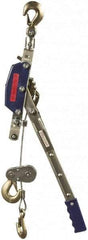 Value Collection - 4,000 Lb Lifting Capacity, 8-1/2' Lift Height, Puller Hoist - Made from Wire Rope - USA Tool & Supply