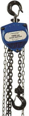 Value Collection - 1,000 Lb Lifting Capacity, 15' Lift Height, Hand Hoist - Made from Chain, 31' Overhaul to Lift 1', 48 Lb Avg Pull to Lift Rated Load, 1 Chain - USA Tool & Supply