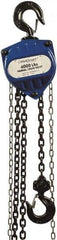 Value Collection - 4,000 Lb Lifting Capacity, 20' Lift Height, Hand Hoist - Made from Chain, 68' Overhaul to Lift 1', 90 Lb Avg Pull to Lift Rated Load, 1 Chain - USA Tool & Supply