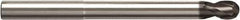 Seco - 8mm Diam, 2mm LOC, 2 Flute Solid Carbide Ball End Mill - NXT Finish, Single End, 100mm OAL, 8mm Shank Diam, Spiral Flute - USA Tool & Supply