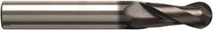 Seco - 12mm Diam, 24mm LOC, 2 Flute Solid Carbide Ball End Mill - NXT Finish, Single End, 83mm OAL, 12mm Shank Diam, Spiral Flute - USA Tool & Supply