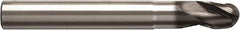 Seco - 20mm Diam, 60mm LOC, 4 Flute Solid Carbide Ball End Mill - NXT Finish, Single End, 125mm OAL, 20mm Shank Diam, Spiral Flute - USA Tool & Supply