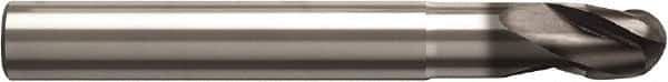 Seco - 10mm Diam, 10mm LOC, 3 Flute Solid Carbide Ball End Mill - NXT Finish, Single End, 89mm OAL, 10mm Shank Diam, Spiral Flute - USA Tool & Supply