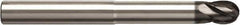 Seco - 8mm Diam, 8mm LOC, 4 Flute Solid Carbide Ball End Mill - NXT Finish, Single End, 80mm OAL, 8mm Shank Diam - USA Tool & Supply