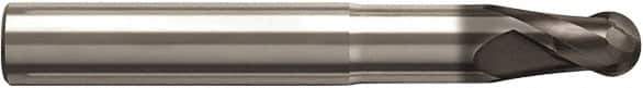 Seco - 4mm Diam, 4mm LOC, 2 Flute Solid Carbide Ball End Mill - NXT Finish, Single End, 57mm OAL, 6mm Shank Diam, Spiral Flute - USA Tool & Supply