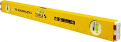 Stabila - 24" Long 3 Vial Spirit Level - Aluminum, Yellow, 2 Plumb & 1 Level Vials - USA Tool & Supply