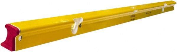 Stabila - 72" Long 3 Vial R-Beam Level - Aluminum, Yellow, 2 Plumb & 1 Level Vials - USA Tool & Supply