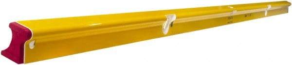 Stabila - 96" Long 3 Vial R-Beam Level - Aluminum, Yellow, 2 Plumb & 1 Level Vials - USA Tool & Supply