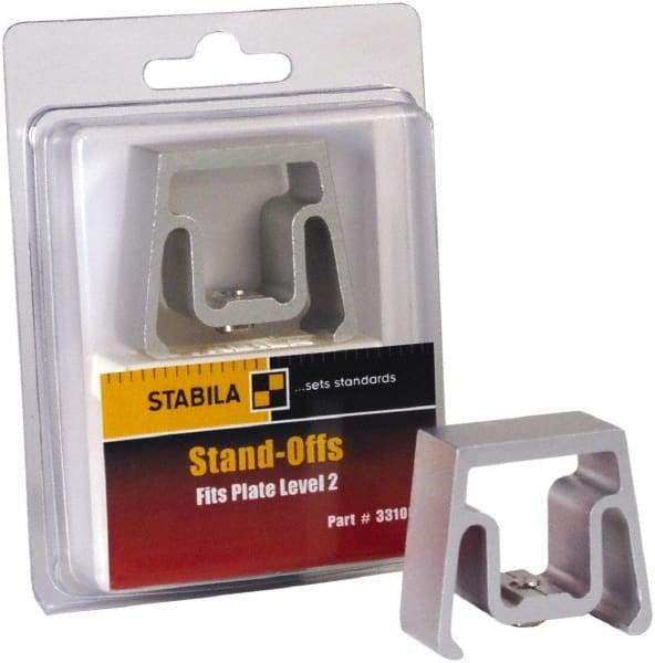 Stabila - Plate Level Standoff Mount - Silver, Use with 35610, 35712, 34610 & 34712 - USA Tool & Supply