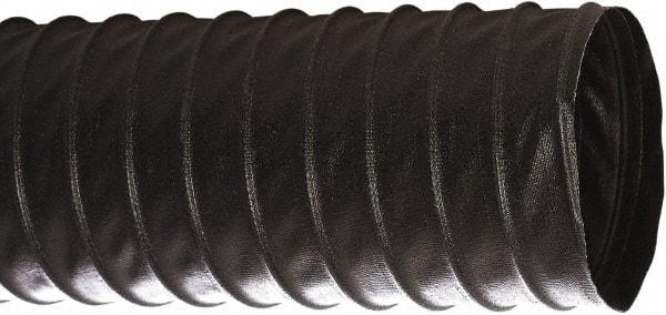 Flexaust - 3" ID, 29 Hg Vac Rating, 29 psi, Polyester Vacuum & Duct Hose - 25' Long, Black, 2.13" Bend Radius, -40 to 250°F - USA Tool & Supply