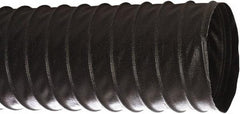 Flexaust - 3-1/2" ID, 25 Hg Vac Rating, 21 psi, Polyester Vacuum & Duct Hose - 25' Long, Black, 2.48" Bend Radius, -40 to 250°F - USA Tool & Supply