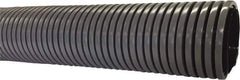 Flexaust - 2" ID, 29 Hg Vac Rating, 15 psi, Polyethylene Vacuum & Duct Hose - 50' Long, Gray, 4-1/4" Bend Radius, -40 to 140°F - USA Tool & Supply