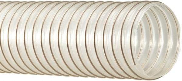 Flexaust - 150mm ID, 15 Hg Vac Rating, 19 psi, Polyurethane Vacuum & Duct Hose - 25' Long, Clear, 6" Bend Radius, -65 to 225°F - USA Tool & Supply