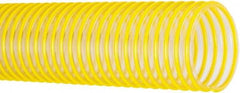 Flexaust - 2" ID, 28 Hg Vac Rating, 37 psi, Polyurethane Vacuum & Duct Hose - 25' Long, Yellow, 2.8" Bend Radius, -40 to 200°F - USA Tool & Supply