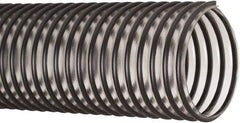 Flexaust - 9" ID, 5 Hg Vac Rating, 9 psi, PVC Vacuum & Duct Hose - 25' Long, Clear/Black, 9-1/4" Bend Radius, 20 to 160°F - USA Tool & Supply