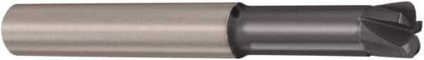 Seco - 4mm, 5 Flute, Single End, Solid Carbide, 0.6mm Corner Radius End Mill - 80mm OAL, 0° Helix, Right Hand Flute, 0.4mm LOC, Right Hand Cut, 40mm Extended Reach - USA Tool & Supply