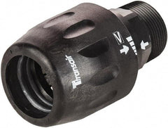 Transair - 1-1/2" ID, 40mm OD, Male Connector - Plastic, 232 Max psi, 1-1/2 Male NPT, 4-1/2" Long - USA Tool & Supply