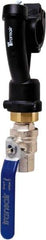 Transair - 7/8" ID, 25mm OD, Wall Bracket with Ball Valve - Plastic, 232 Max psi, 1/2 Female NPT, 10-1/6" Long - USA Tool & Supply