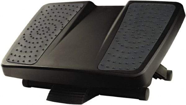 FELLOWES - 17-3/4" Wide, 6-1/2" High Foot Rest - Black & Gray - USA Tool & Supply