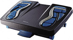 FELLOWES - 17-7/8" Wide, 6-1/2" High Foot Rest - Charcoal, Blue & Gray - USA Tool & Supply