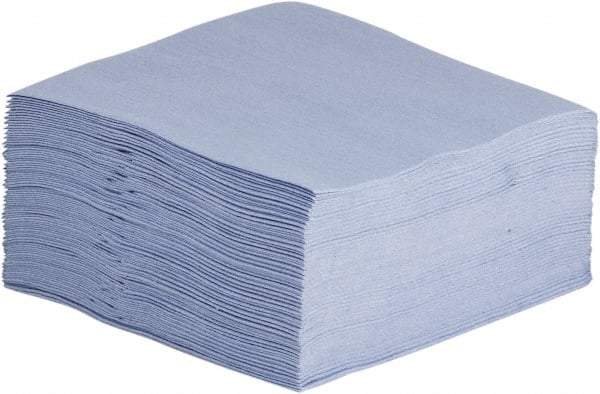 NuTrend Disposables - 1/4 Fold General Purpose Wipes - Poly Pack, 12" x 13" Sheet Size, Blue - USA Tool & Supply