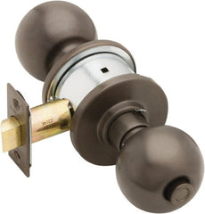 1-3/8 to 1-7/8″ Door Thickness, Oil Rubbed Bronze Privacy Knob Lockset 2-3/4″ Back Set, Steel, No Cylinder