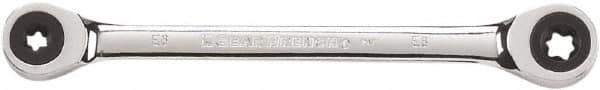 GearWrench - E6 x E8 12 Point Ratcheting Box Wrench - Double End, Chrome Vanadium Steel, Polished Finish - USA Tool & Supply