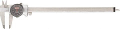SPI - 0" to 12" Range, 0.001" Graduation, 0.1" per Revolution, Dial Caliper - Black Face, 2.51" Jaw Length, Accurate to 0.0015" - USA Tool & Supply