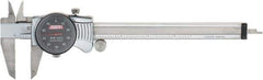 SPI - 0" to 6" Range, 0.001" Graduation, 0.1" per Revolution, Dial Caliper - Black Face, 1.57" Jaw Length, Accurate to 0.0010" - USA Tool & Supply