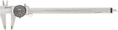 SPI - 0" to 12" Range, 0.001" Graduation, 0.1" per Revolution, Dial Caliper - Black Face, 2.51" Jaw Length, Accurate to 0.0015" - USA Tool & Supply