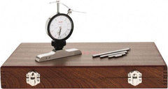SPI - 0 to 4" Range, Steel, White Dial Depth Gage - 0.001" Graduation, 0.002" Accuracy, 4" Base Measuring Length - USA Tool & Supply