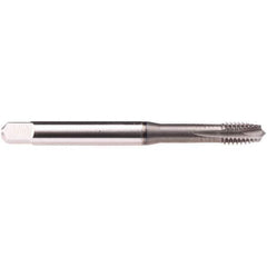 Emuge - 1/4-20 UNC 4 Flute BT Plug Spiral Flute Tap - High Speed Steel, GLT-1 Finish, 3.15" OAL, Right Hand Flute, Right Hand Thread, Series Rekord B-Z - Exact Industrial Supply