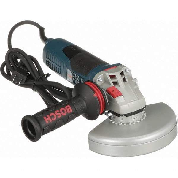 Bosch - 6" Wheel Diam, 9,300 RPM, Corded Angle & Disc Grinder - 5/8-11 Spindle, 120 Volts, 13 Amps - USA Tool & Supply