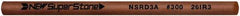 Value Collection - Round Ceramic Finishing Stick - 100mm Long x 2.35mm Wide x 2.4mm Thick, 300 Grit - USA Tool & Supply