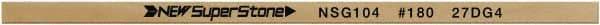 Value Collection - Flat Ceramic Finishing Stick - 100mm Long x 2mm Wide x 10mm Thick, 180 Grit - USA Tool & Supply