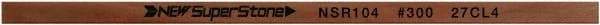 Value Collection - Flat Ceramic Finishing Stick - 100mm Long x 2mm Wide x 10mm Thick, 300 Grit - USA Tool & Supply