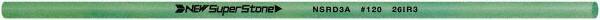 Value Collection - Round Ceramic Finishing Stick - 50mm Long x 3.175mm Wide x 3.2mm Thick, 120 Grit - USA Tool & Supply