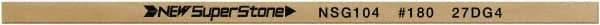 Value Collection - Flat Ceramic Finishing Stick - 100mm Long x 2mm Wide x 4mm Thick, 180 Grit - USA Tool & Supply