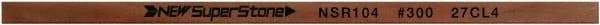 Value Collection - Flat Ceramic Finishing Stick - 100mm Long x 1.5mm Wide x 4mm Thick, 300 Grit - USA Tool & Supply