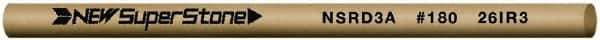 Value Collection - Round Ceramic Finishing Stick - 50mm Long x 3mm Wide x 3mm Thick, 180 Grit - USA Tool & Supply