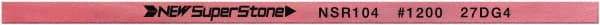 Value Collection - Flat Ceramic Finishing Stick - 100mm Long x 2mm Wide x 4mm Thick, 1,200 Grit - USA Tool & Supply