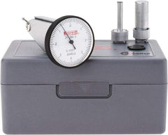 SPI - 0.008" Range, 0.0001" Dial Graduation, Vertical Dial Test Indicator - 1-1/4" White Dial, 0-4-0 Dial Reading, Accurate to 0.0001" - USA Tool & Supply