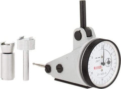 SPI - 0.06" Range, 0.001" Dial Graduation, Vertical Dial Test Indicator - 1-3/16" White Dial, 0-15-0 Dial Reading, Accurate to 0.0012" - USA Tool & Supply