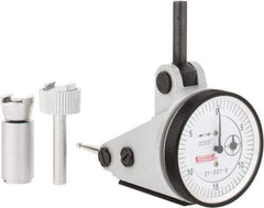 SPI - 0.06" Range, 0.0005" Dial Graduation, Vertical Dial Test Indicator - 1-3/16" White Dial, 0-15-0 Dial Reading, Accurate to 0.0012" - USA Tool & Supply