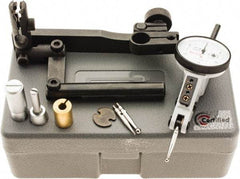SPI - 10 Piece, 0" to 0.06" Measuring Range, 1.18" Dial Diam, 0-15-0 Dial Reading, White Dial Test Indicator Kit - 0.0012" Accuracy, 0.86" Contact Point Length, 0.079" Ball Diam, 0.0005" Dial Graduation - USA Tool & Supply