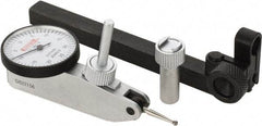 SPI - 8 Piece, 0mm to 0.5mm Measuring Range, 32mm Dial Diam, 0-25-0 Dial Reading, White Dial Test Indicator Kit - 0.013mm Accuracy, 17.3mm Contact Point Length, 2mm Ball Diam, 0.01mm Dial Graduation - USA Tool & Supply