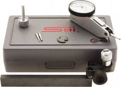 SPI - 8 Piece, 0" to 0.008" Measuring Range, 1-1/4" Dial Diam, 0-4-0 Dial Reading, White Dial Test Indicator Kit - 0.0001" Accuracy, 0.64" Contact Point Length, 0.079" Ball Diam, 0.0001" Dial Graduation - USA Tool & Supply